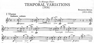 Benjamin Britten: Temporal Variations for Oboe and Piano