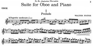 Walter Piston: Suite for Oboe and Piano