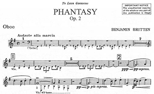 Benjamin Britten: Phantasy Quartet Opus 2