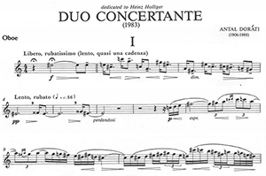 Antal Dorati: Duo Concertante for Oboe and Piano