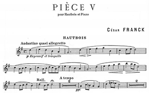César Franck: Pièce V for Oboe and Piano