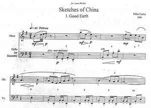 Mike Curtis: Sketches of China for Oboe and Bassoon.