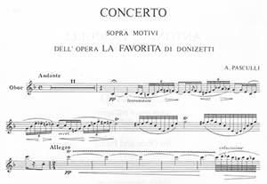 Antonio Pasculli: Concerto for Oboe and Piano.