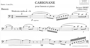 Jacques Ibert: Carignane for Bassoon and Piano