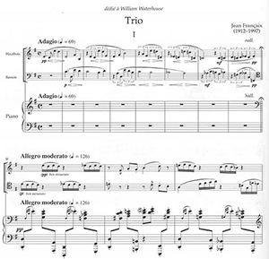 Jean Françaix: Trio for Oboe, Bassoon and Piano