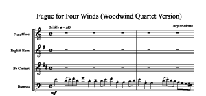 Gary Friedman: Fugue for Four Winds