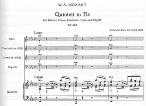 Mozart: Quintet in E flat Major KV 452
