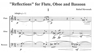 Rafael Mevorach: Reflections for Flute, Oboe and Bassoon