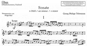 Georg Philipp Telemann: Sonate in E minor, TWV 41:e6