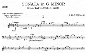 Georg Philipp Telemann: Sonata in G minor for Oboe and Piano