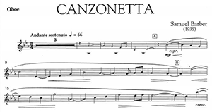 Samuel Barber: Canzonetta for Oboe and String Orchestra