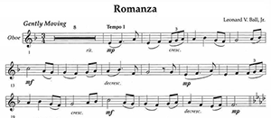 Leonard Ball: Romanza for Oboe and Piano