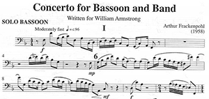 Arthur Frackenpohl: Concerto for Bassoon and Band