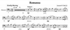 Leonard Ball: Romanza for Bassoon and Piano