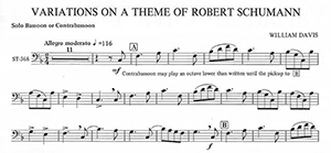 William Davis: Variations on a Theme of Robert Schumann
