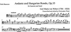 Carl Maria von Weber: Andante and Hungarian Rondo