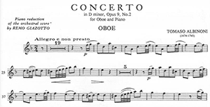 Tomaso Albinoni: Concerto in D minor op 9 No. 2