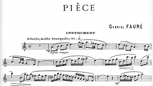 Gabriel Fauré: Pièce for Oboe and Guitar