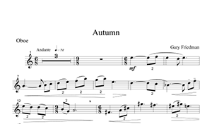 Gary Friedman: Autumn for oboe and piano