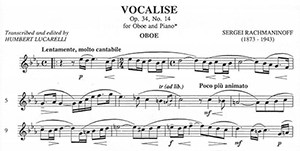 Sergei Rachmaninoff: Vocalise op 34 No. 14