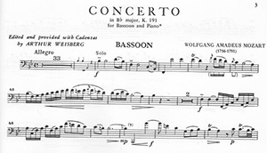 W.A. Mozart: Concerto for Bassoon in B flat, K.191