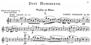 Robert Schumann: Three Romances for Oboe and Piano