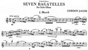 Gordon Jacob: Seven Bagatelles for Solo Oboe