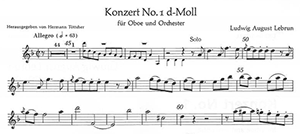 Ludwig August Lebrun: Oboe Concerto No.1 in D minor