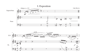 John Marvin: Five Pieces for English Horn and Piano