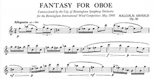 Malcolm Arnold: Fantasy Op. 90 for Solo Oboe