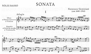 Francesco Geminiani: Sonata in E minor