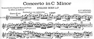 G.F. Handel: English Horn Concerto in C Minor