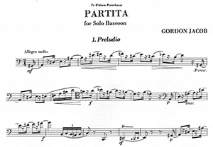 Gordon Jacob: Partita for Solo Bassoon