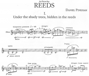 Daniel Pinkham: Reeds