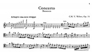 Carl Maria von Weber: Concerto for Bassoon in F Major Op 75