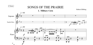 Robert Sibbing: Songs of the Prairie