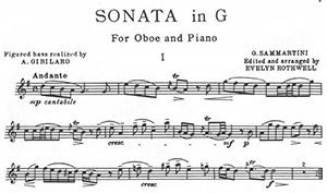 Giuseppe Sammartini: Oboe Sonata in G Major