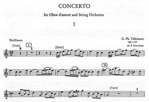 Georg Philipp Telemann: Concerto in A Major for Oboe d'Amore