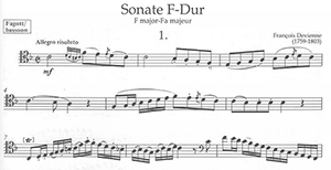 François Devienne: Six Sonatas for Bassoon, Vol. I: #1-3