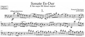 François Devienne: Six Sonatas for Bassoon, Vol. II: #3-6
