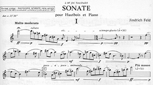 Jindrich Feld: Sonata for Oboe and Piano