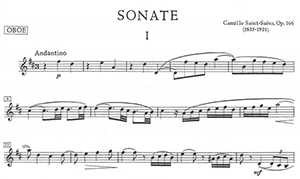 Camille Saint-Saëns: Sonate for Oboe and Piano op. 166