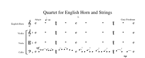 Gary Friedman: Quartet for English Horn and Strings