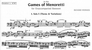 Richard Wernick: Games of Menoretti