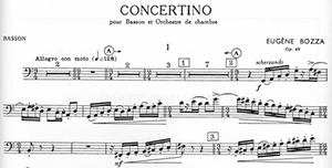 Eugene Bozza: Concertino for bassoon and chamber orchestra. op. 49.