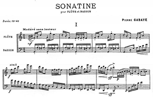 Pierre Gabaye: Sonatine for Flute and Bassoon.