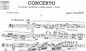 Andre Jolivet: Concerto for Bassoon