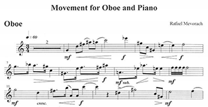 Rafael Mevorach: Movement for Oboe and Piano
