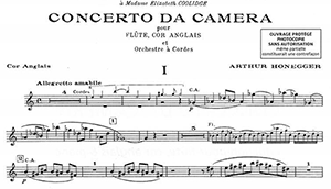 Arthur Honegger: Concerto da camera