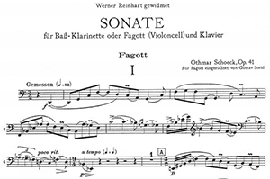 Othmar Schoeck: Sonate for Bassoon op 41